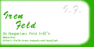 iren feld business card